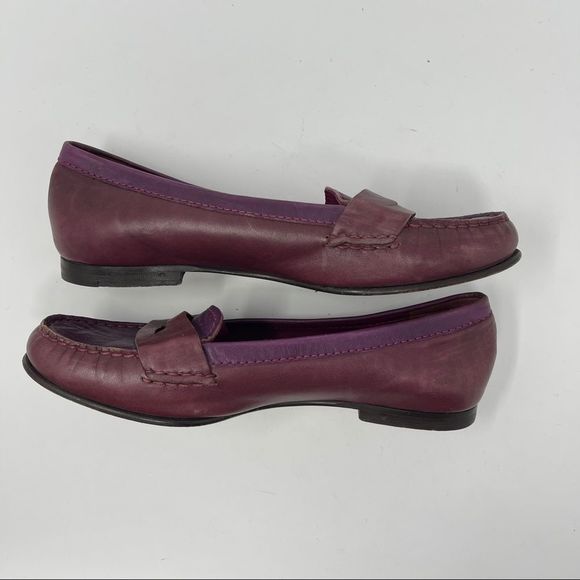 Cole Haan NikeAir Penny Loafers Women’s Size 9.5B Shoes Burgundy/PurpleSlip On - Picture 7 of 10